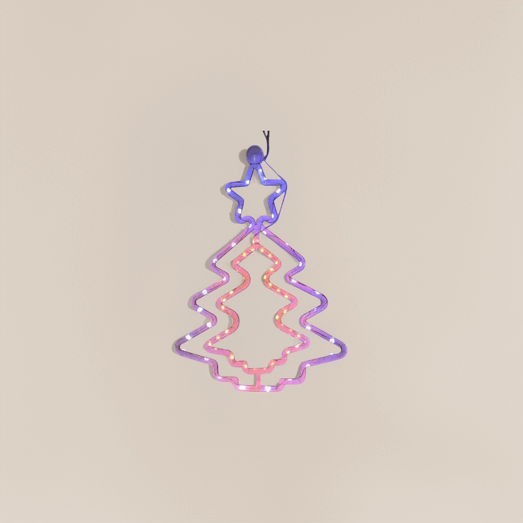 Luminous decorative Christmas tree-shaped lights, festive atmosphere lights, tabletop ornaments, interior decoration details Picture