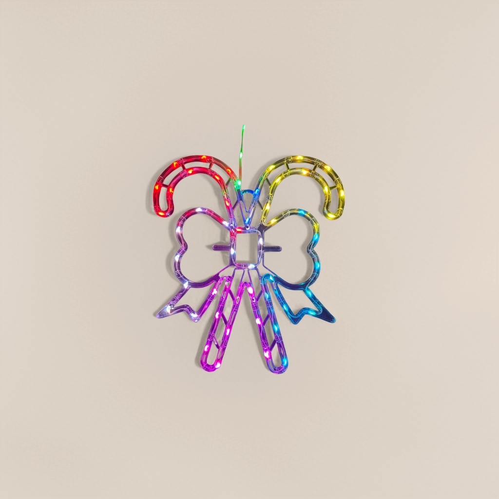Colorful LED bow lighting and decorative items for festive atmosphere home decoration details Picture