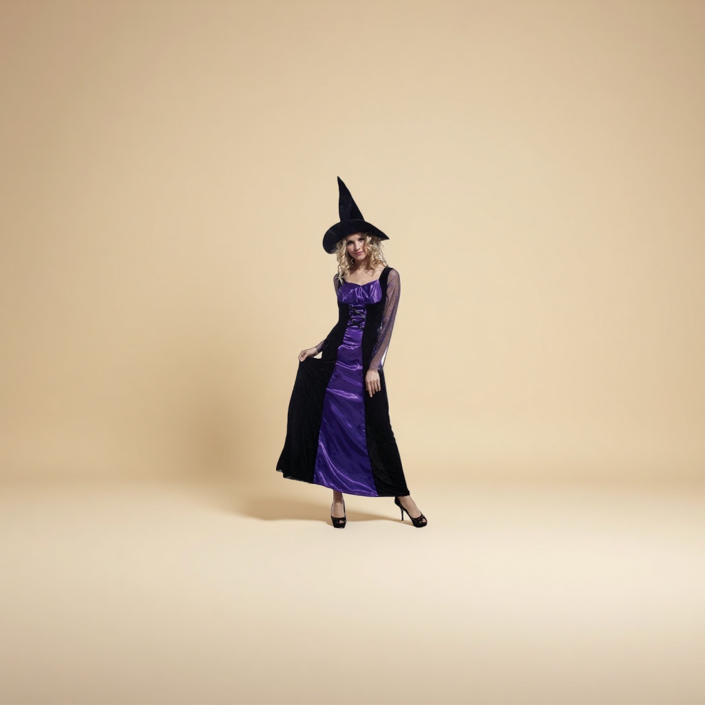 Female wizard costume, magic-themed cosplay performance costume, Halloween Halloween costume Specification image