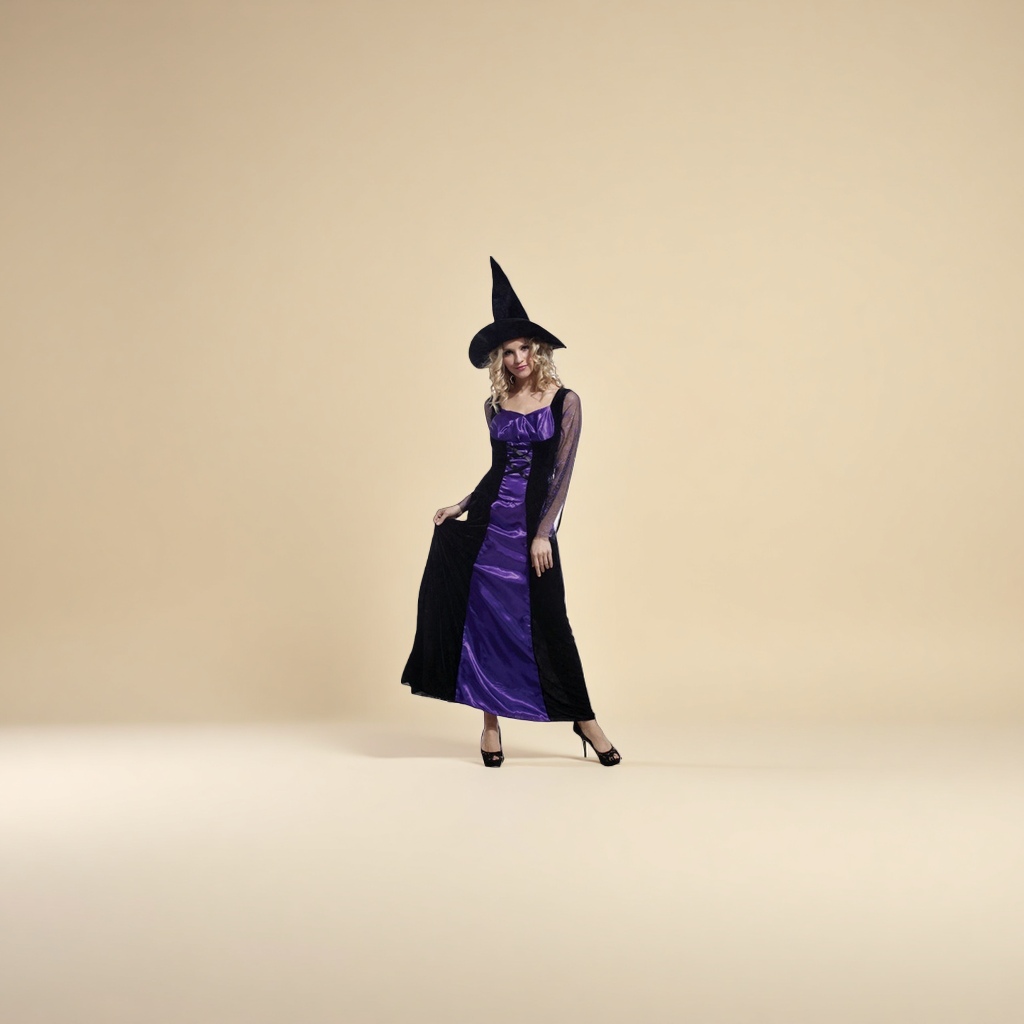 Female wizard costume, magic-themed cosplay performance costume, Halloween Halloween costume Application Scenario
