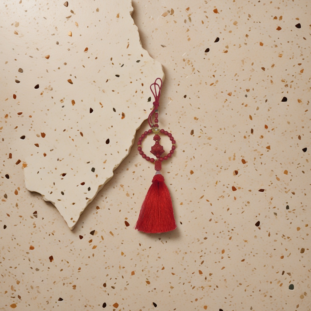 Red tassel pendants, cinnabar pendants, car pendants, home decorations, car rearview mirrors, door handles, New Year festive ornaments Specification image