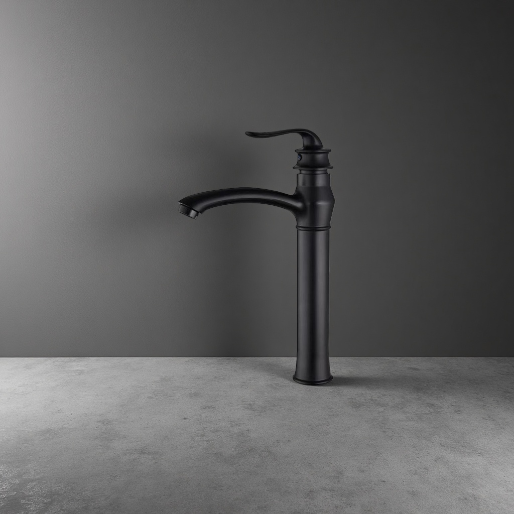 Black faucet, stainless steel kitchen pull-out cold and hot water faucet, all-copper valve core leak-proof