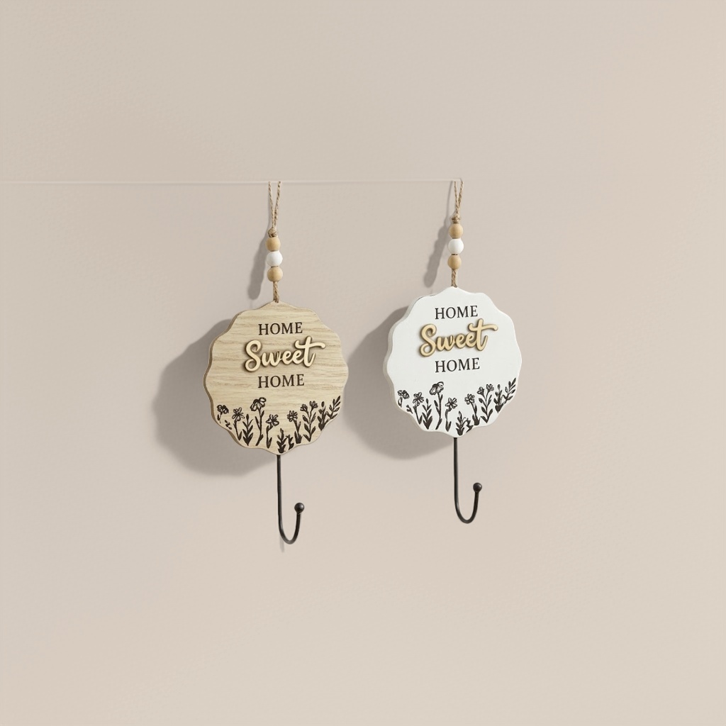 The wooden ceramic decorative hook hanging accessory set is practical and beautiful for Nordic style wall storage