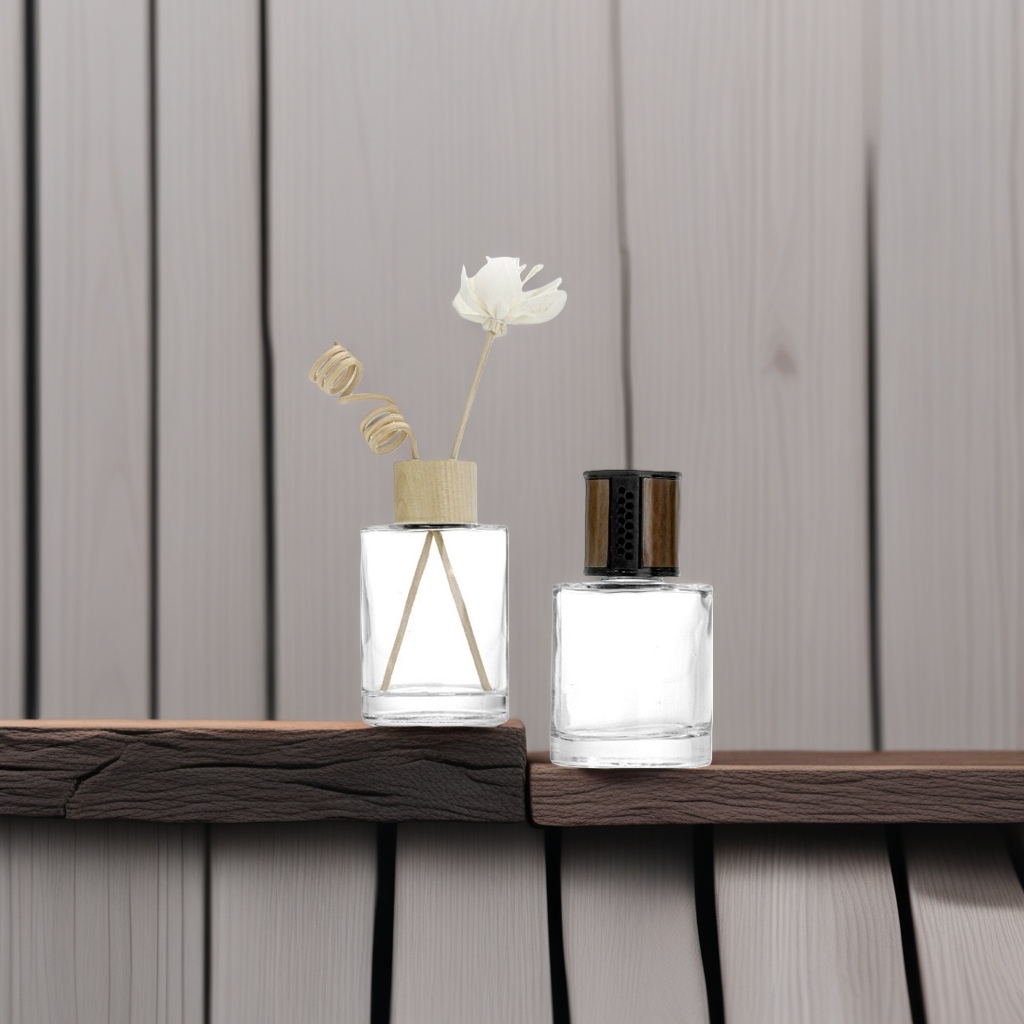 وكانت الزجاجات المالحة تحتوي على زهور من الخيزران لتزيين العطر في المنزل Specification image