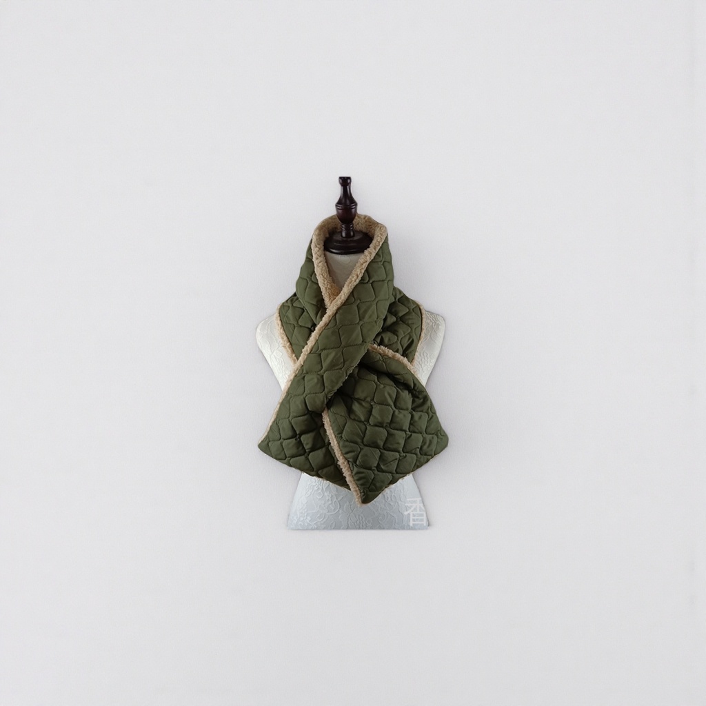 Pure cotton warm scarf for both men and women, thickened long knitted scarf for autumn and winter details Picture