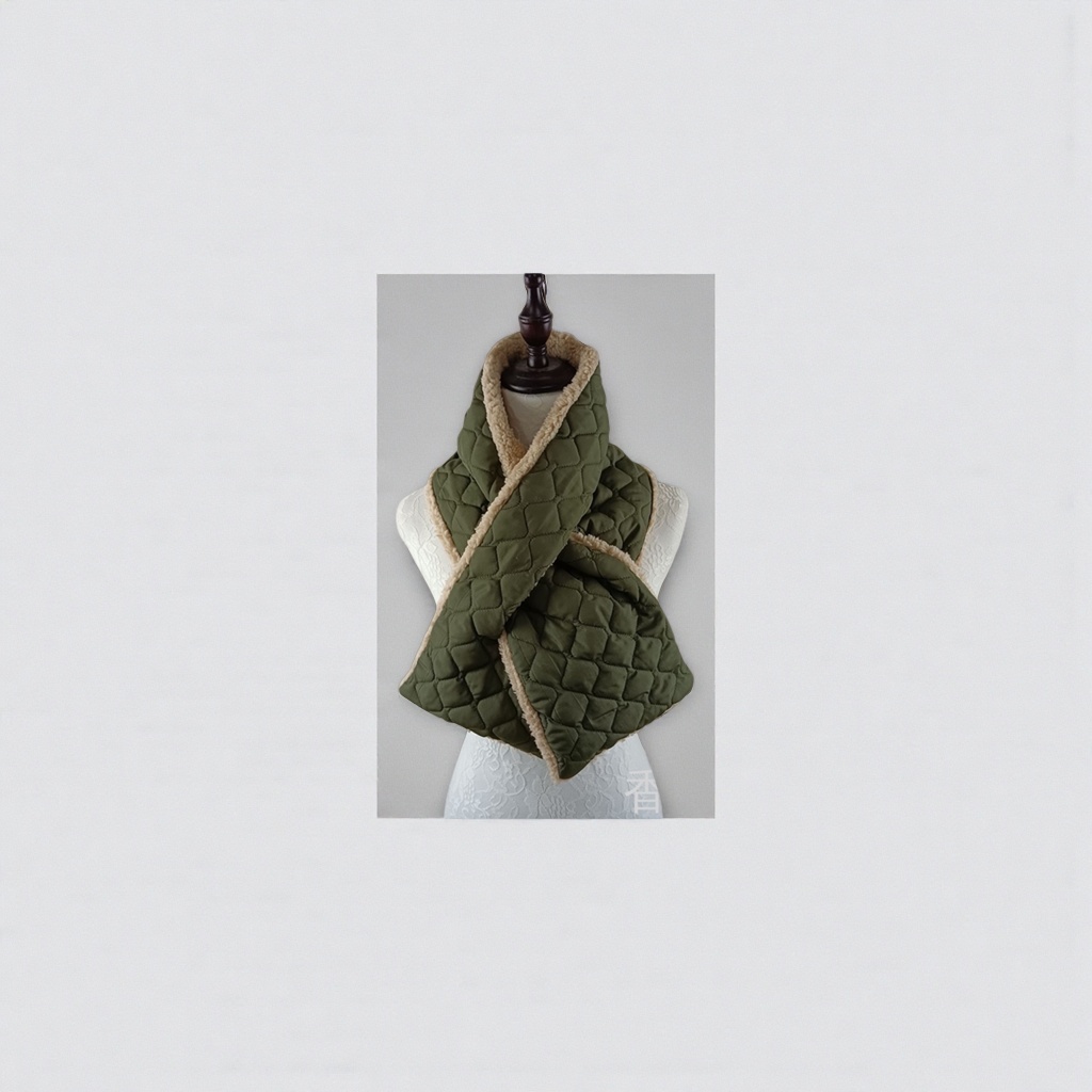 Pure cotton warm scarf for both men and women, thickened long knitted scarf for autumn and winter