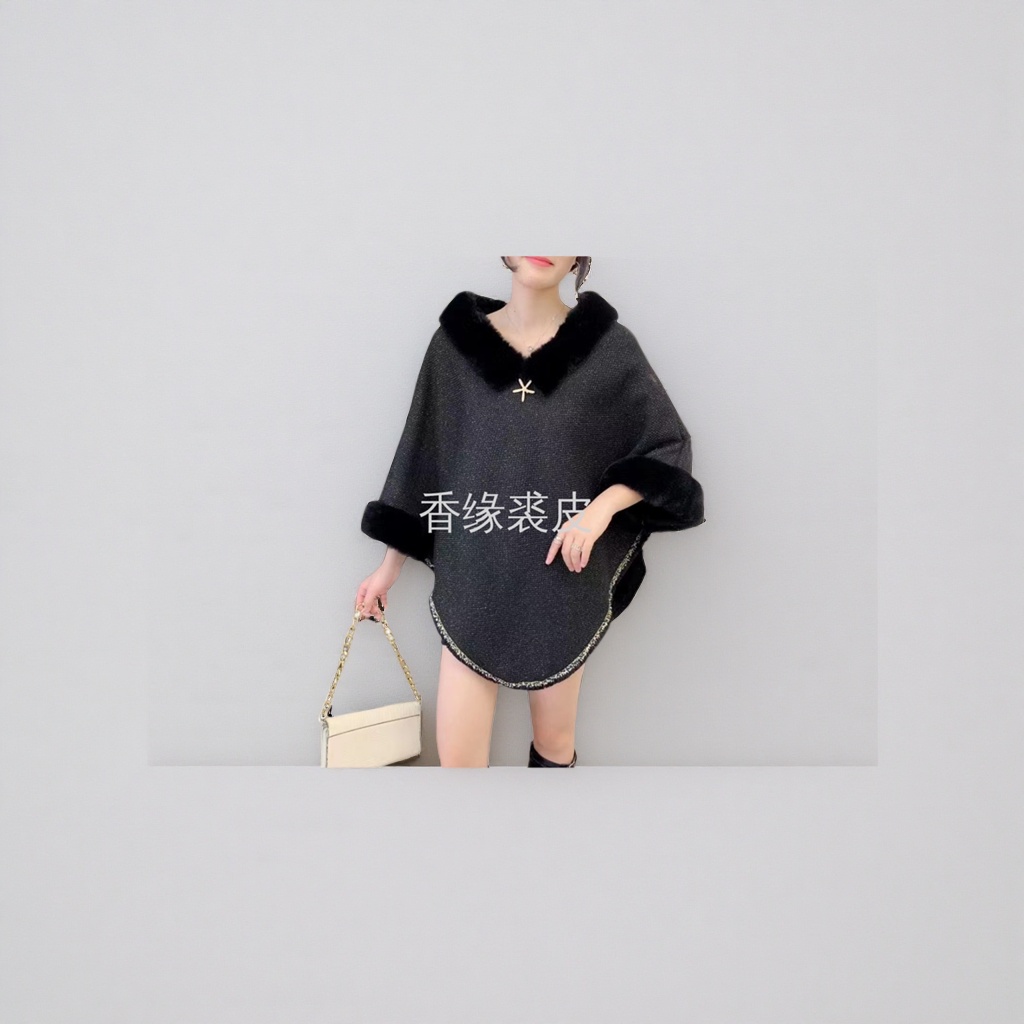 Black woolen dress for women in autumn and winter is a slimming mid-length style with an elegant and refined demeanor Application Scenario