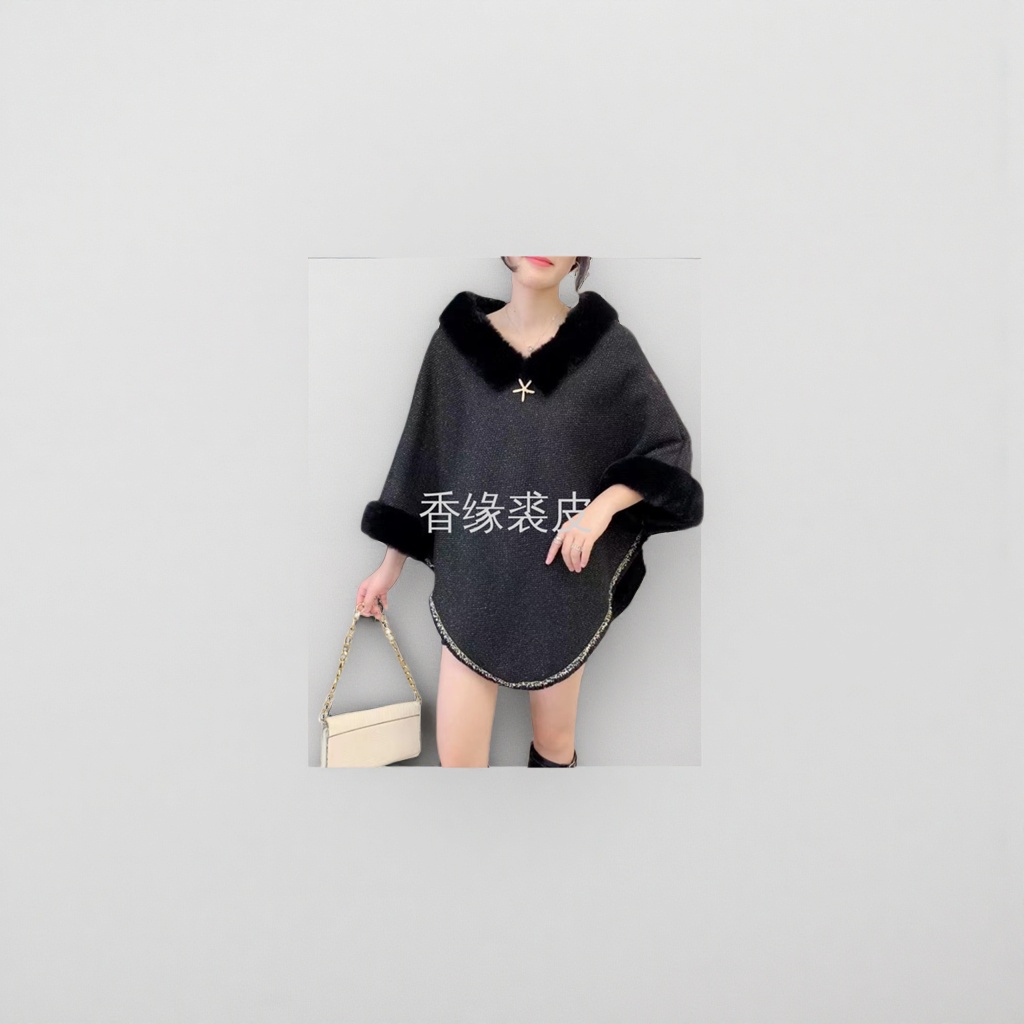 Black woolen dress for women in autumn and winter is a slimming mid-length style with an elegant and refined demeanor Specification image