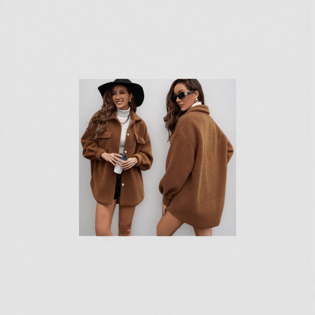 Brown lambskin coat for women, thick and warm, short Korean style, fashionable and versatile for autumn and winter Application Scenario