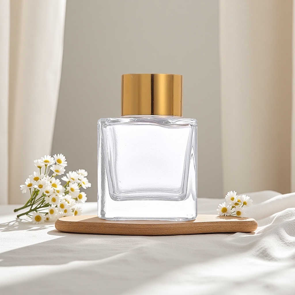 High-transparency lead-free transparent glass bottle for household kitchen and bathroom storage and sealing