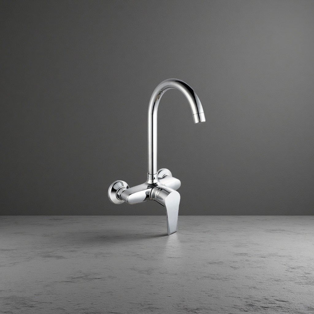 Thickened all-copper household kitchen faucet with pull-out dual control for hot and cold, 360 rotation details Picture