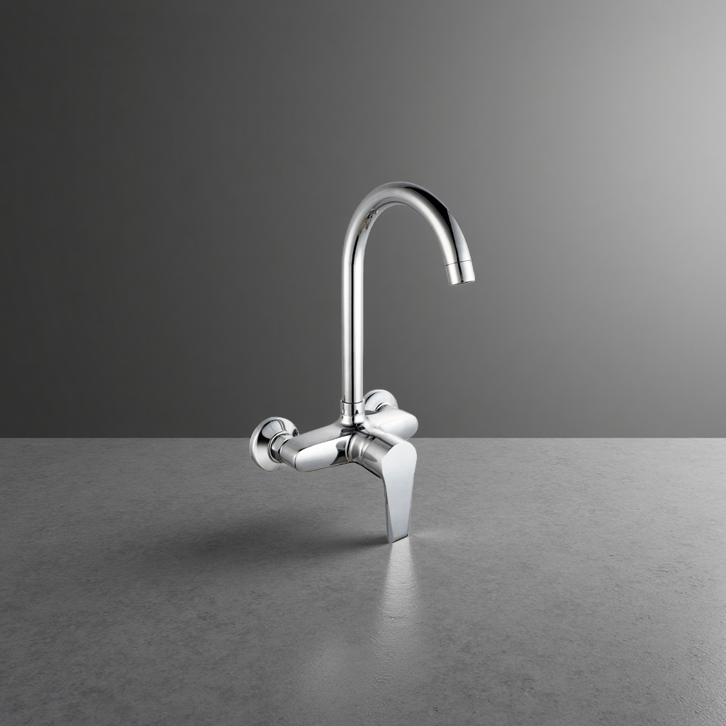 Thickened all-copper household kitchen faucet with pull-out dual control for hot and cold, 360 rotation Application Scenario