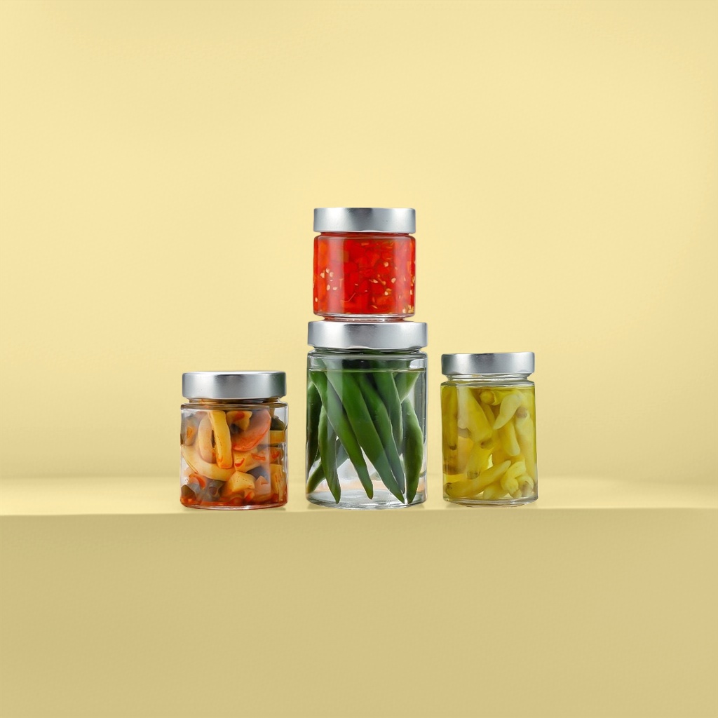 Glass-sealed jar with built-in rubber ring lid for household moisture-proof and fresh-keeping storage Specification image