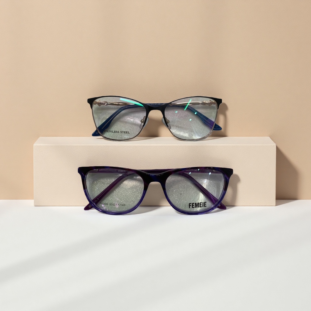 The metal lightweight myopia frame of the glasses can be matched with a universal version of the prescription
