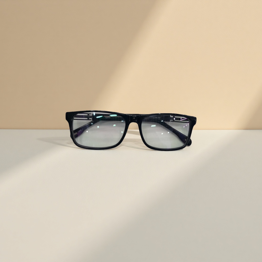 The black square glasses frame is fashionable and lightweight. The metal frame is suitable for myopia glasses details Picture