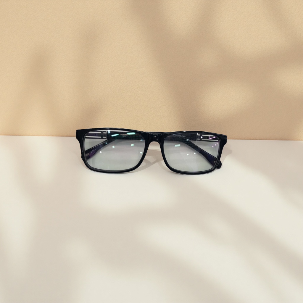 The black square glasses frame is fashionable and lightweight. The metal frame is suitable for myopia glasses Specification image