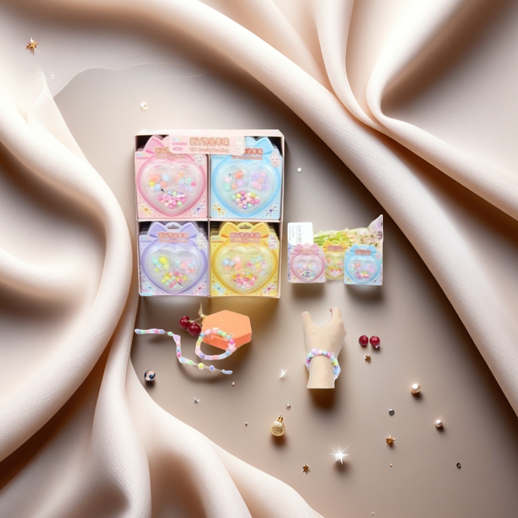 DIY饰品串珠套装 心形包装盒 时尚手工创意配饰材料