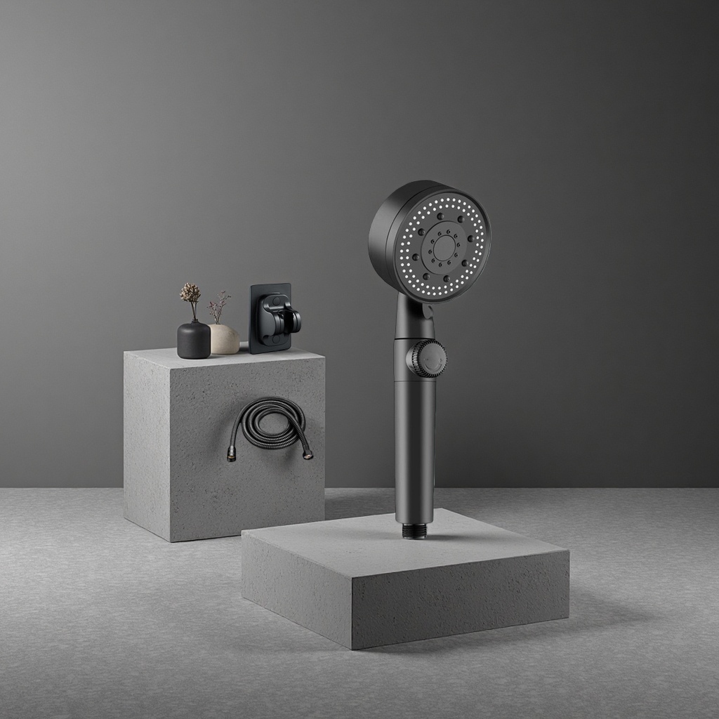 Constant-temperature, anti-scald, water-saving and pressure-increasing handheld top shower head set details Picture