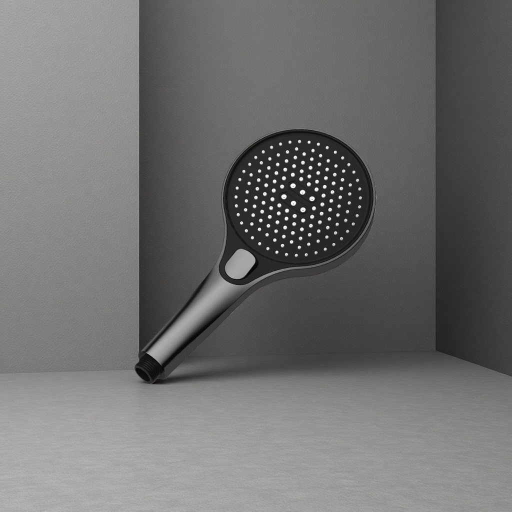 Black 304 stainless steel thickened anti-rust constant-temperature shower head Specification image
