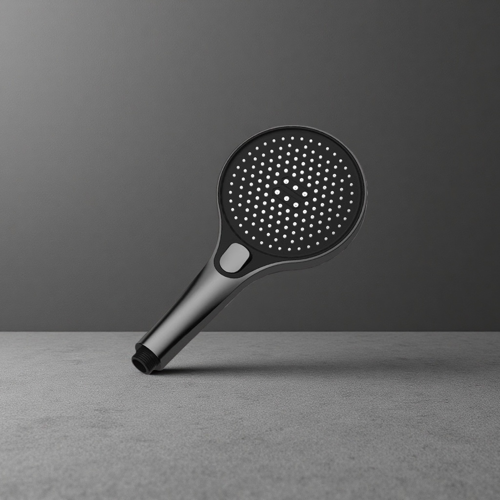 Black 304 stainless steel thickened anti-rust constant-temperature shower head