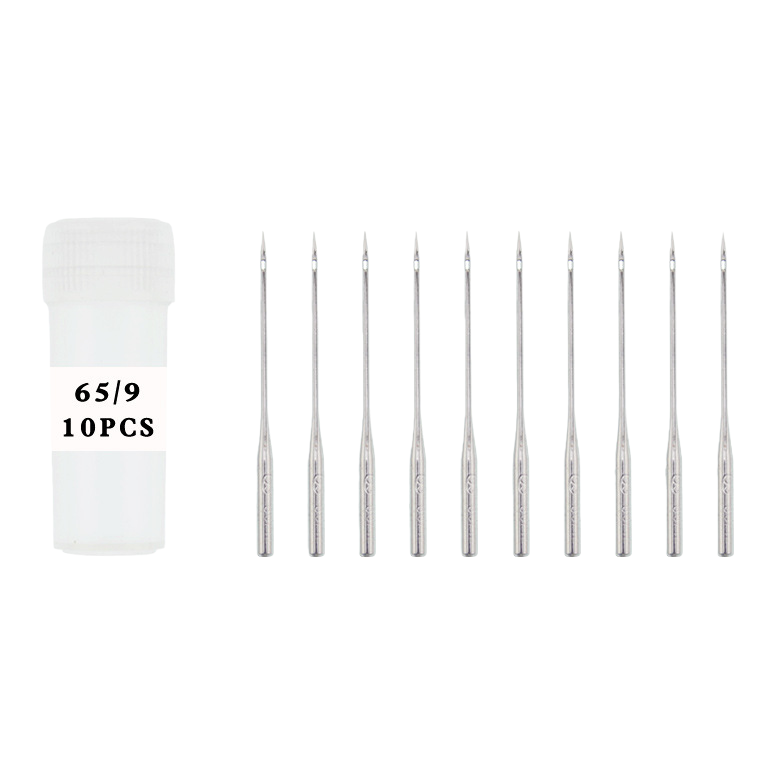 10 metal sewing needles in a white storage bottle, a household hand-embroidered sewing accessory Item Picture