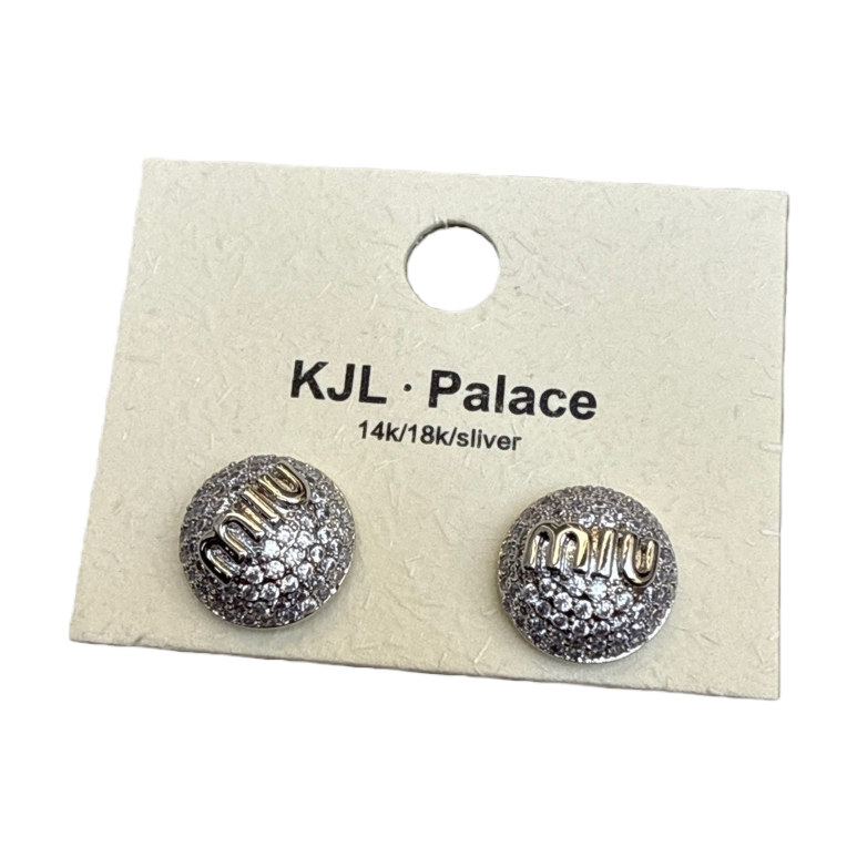 KJL Palace 轻奢几何耳钉 时尚百搭耳饰白底实物图