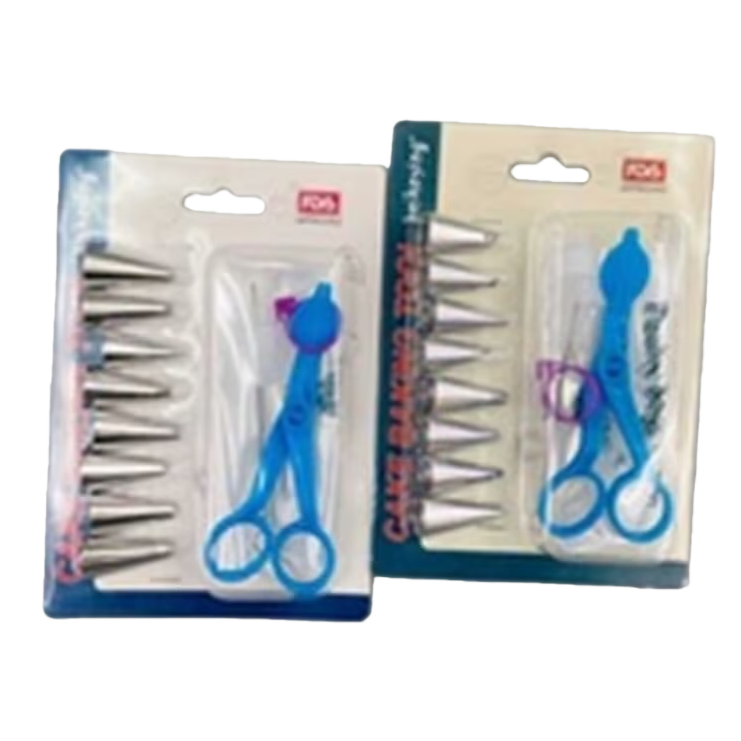 Baking tool piping nozzle set, 12 pieces of 304 stainless steel, specially designed for cake cream piping Item Picture