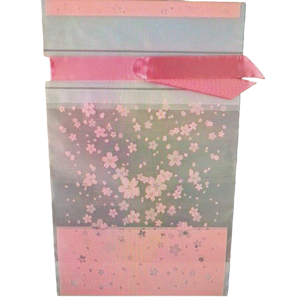 The cherry blossom-patterned packaging bag is a fashionable, simple and eco-friendly shopping bag that can be reused Item Picture