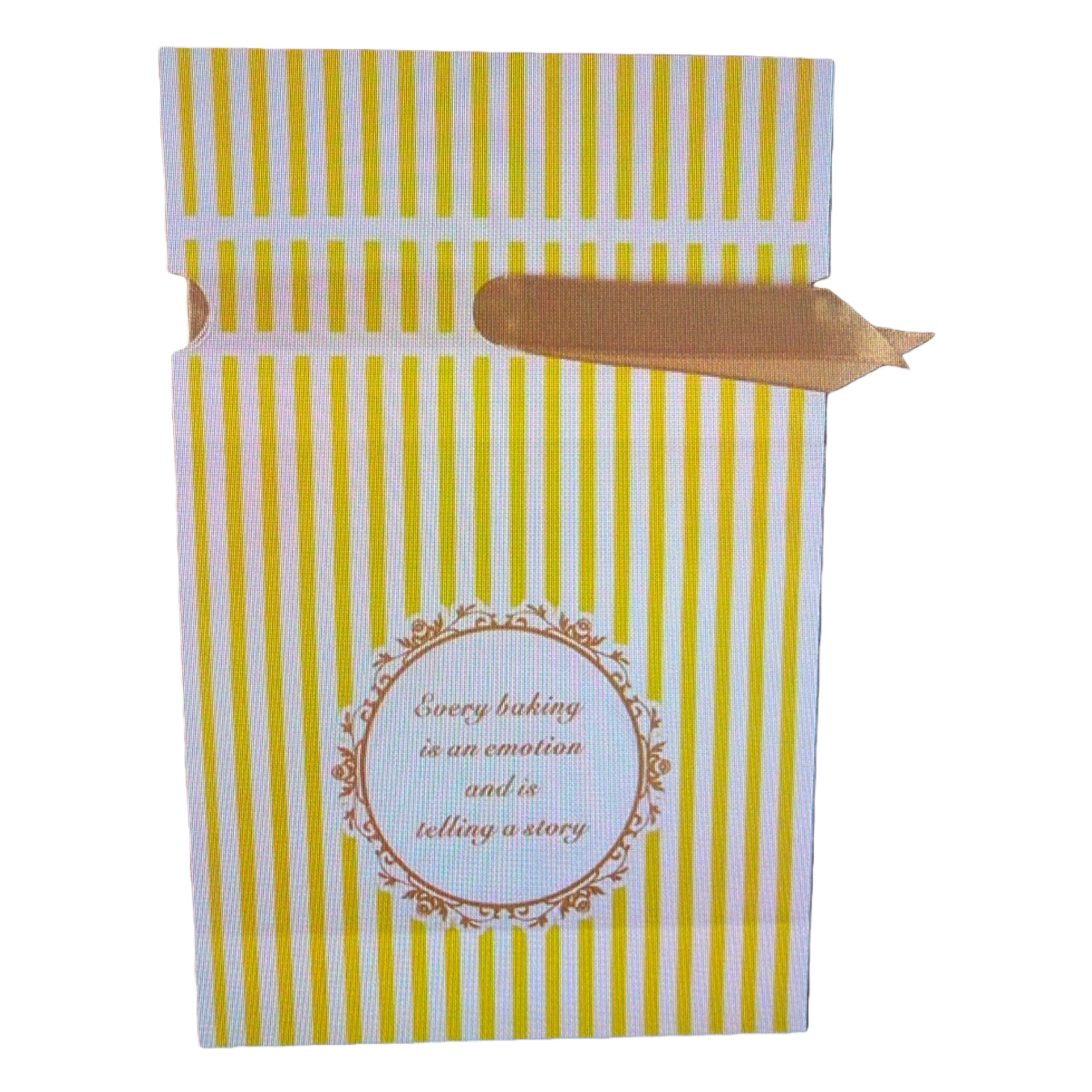 The yellow striped packaging bag is thickened, moisture-proof, food-grade sealed and portable Item Picture
