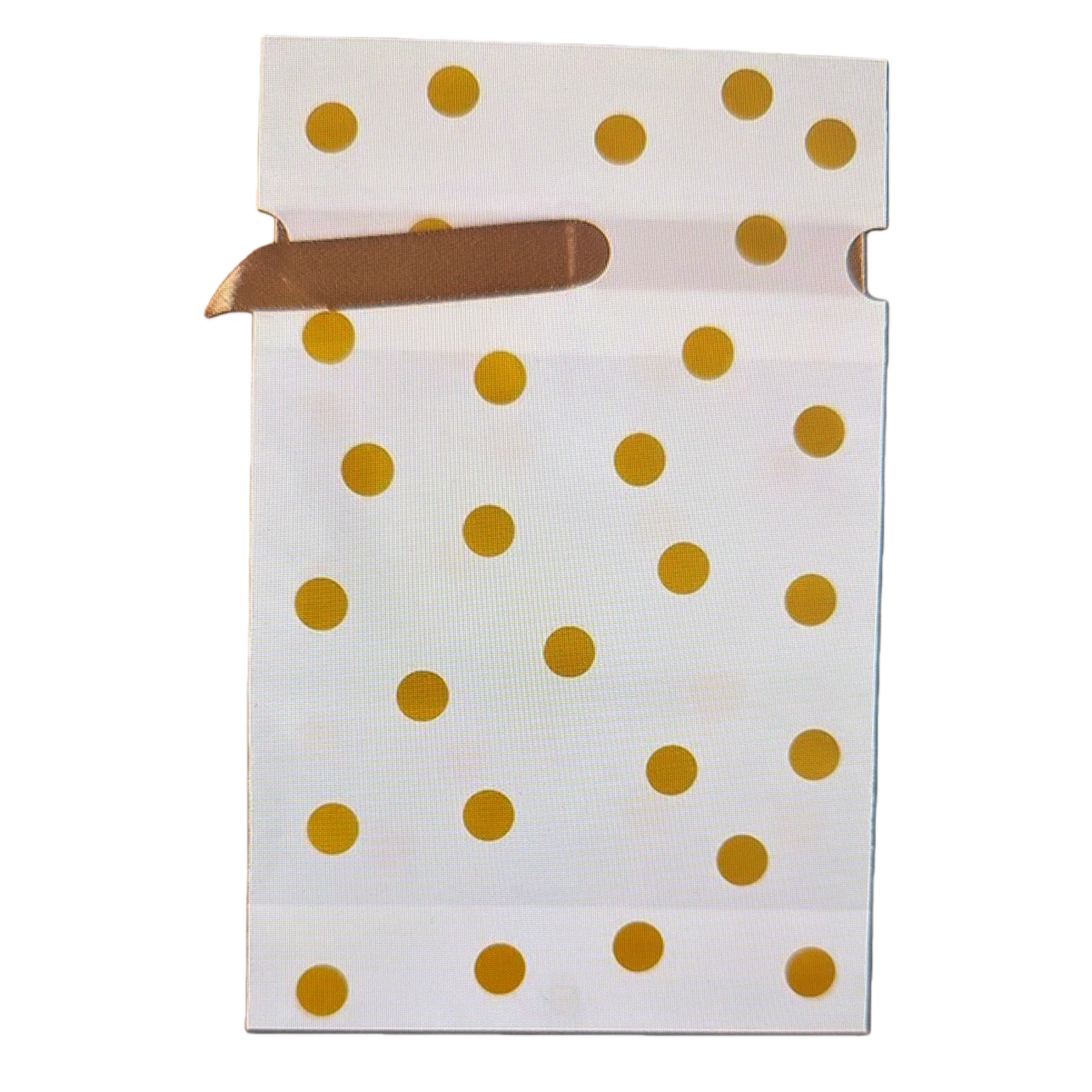A fashionable and simple gift box packaging bag with white and golden dots Item Picture