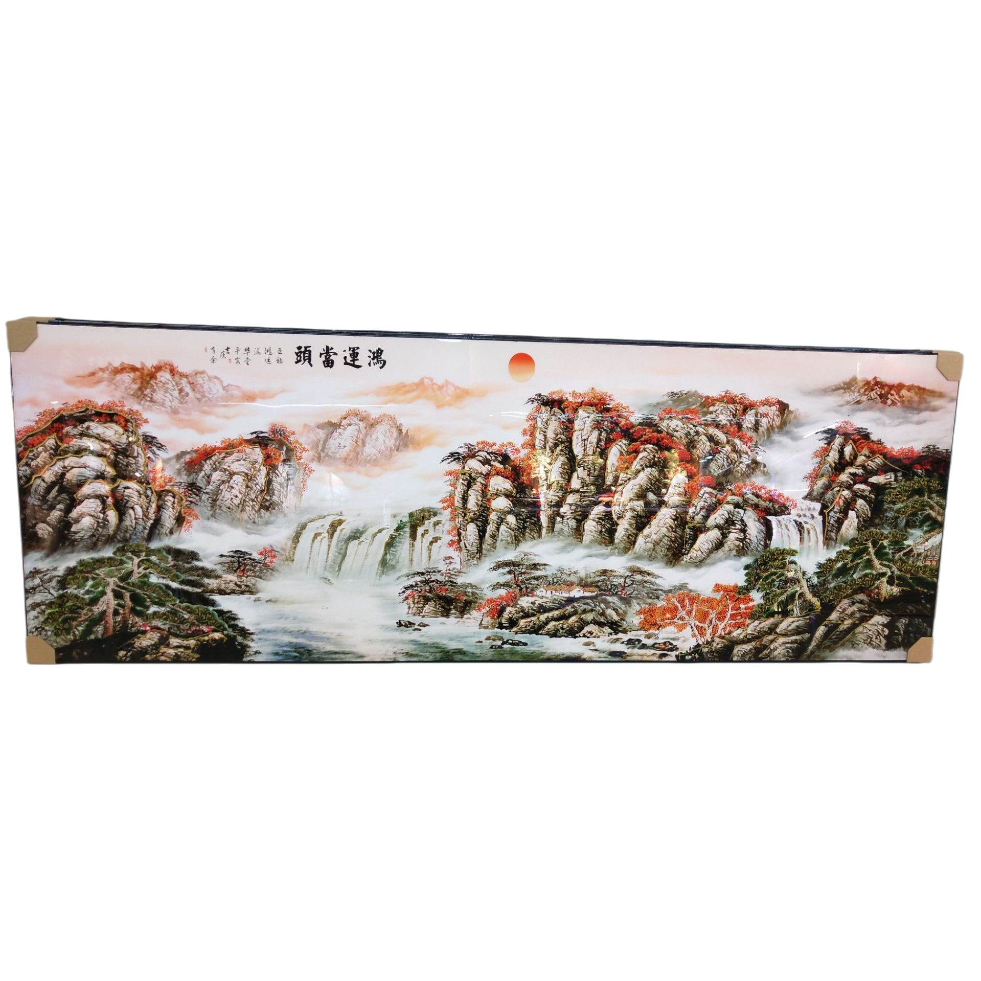 Landscape paintings, decorative paintings, living room wall hangings, new Chinese-style murals, bedroom entrance wall decorations Item Picture
