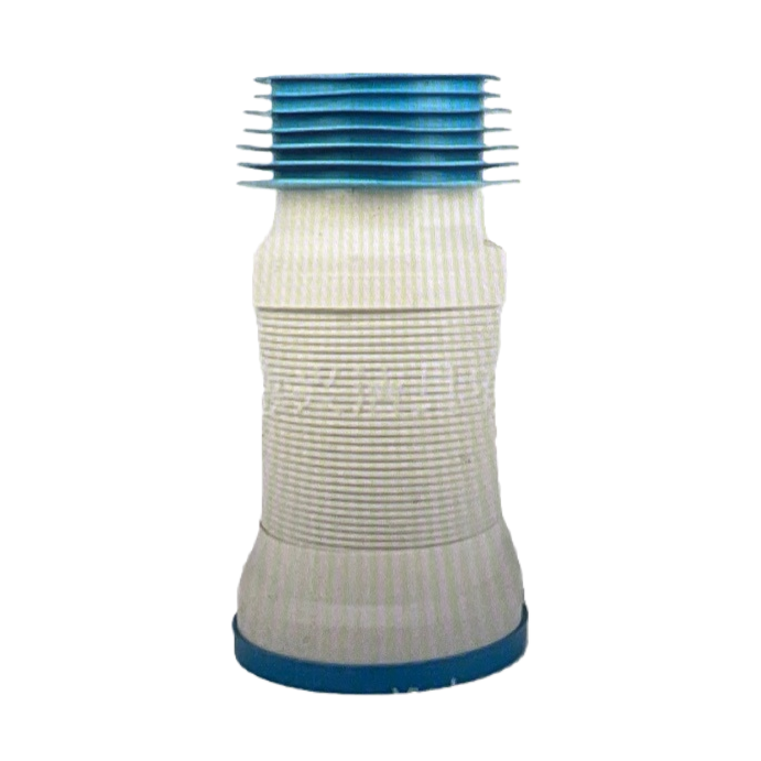 Thickened, durable and stretchable white telescopic hose with blue edges for garden watering Item Picture