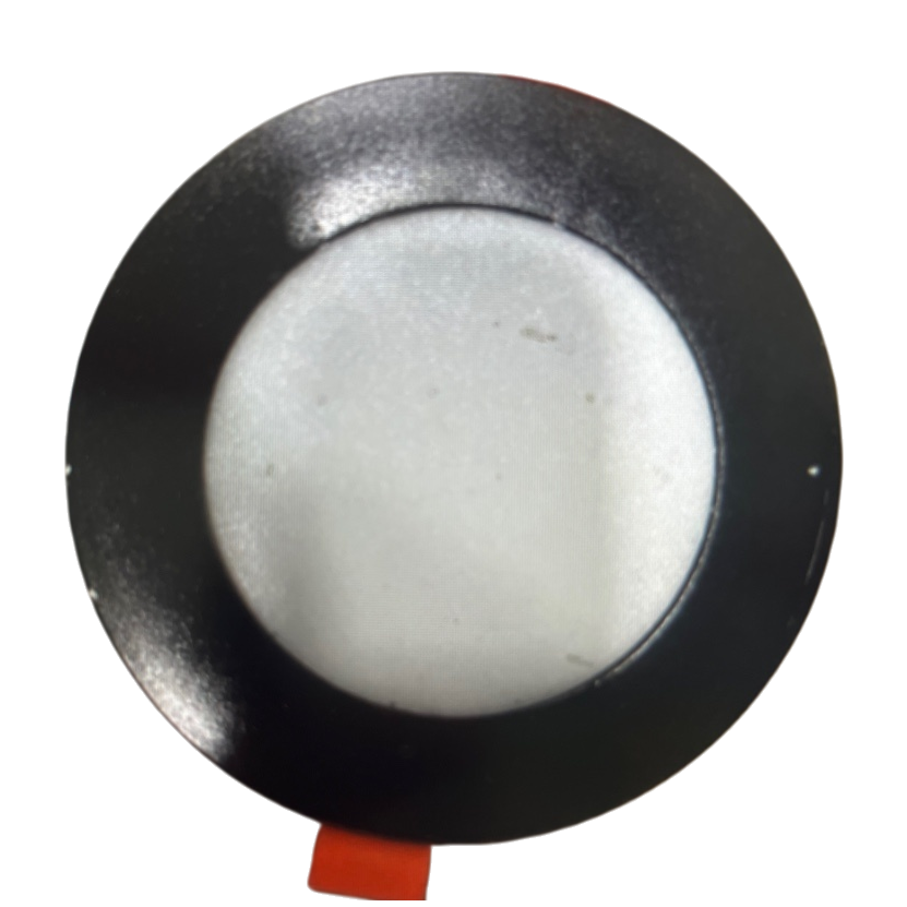 The circular black-framed ceiling lamp is a simple and modern decorative lamp for the living room and bedroom Item Picture