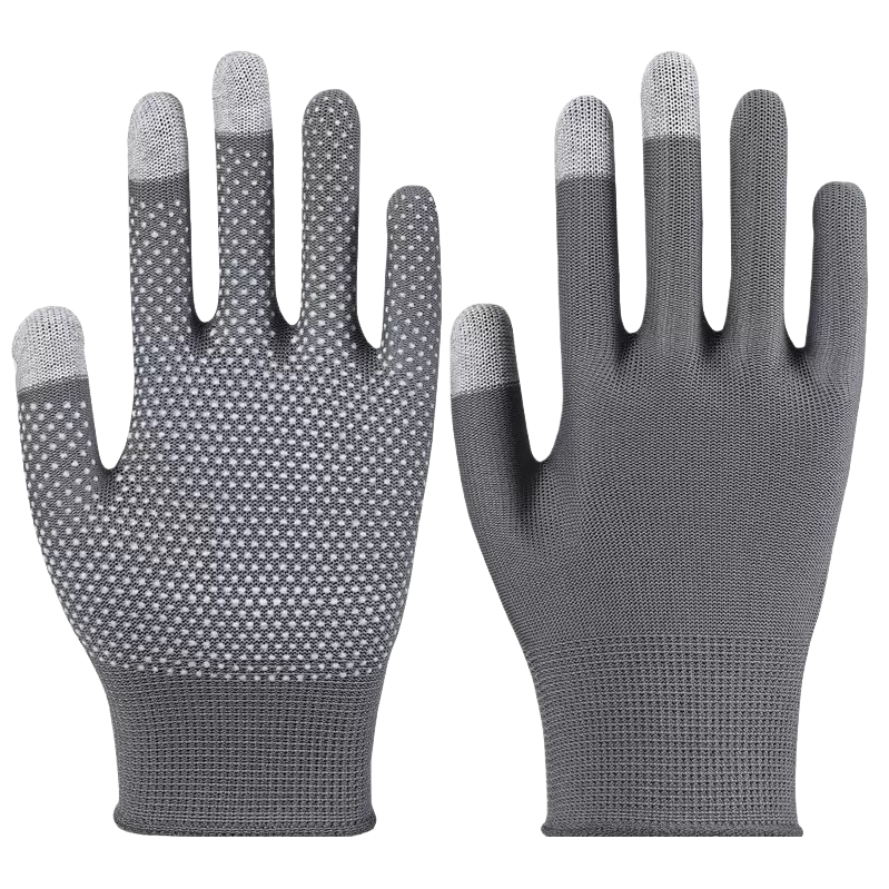 The grey sports gloves are breathable, anti-slip, thickened and warm, suitable for cycling and fitness Item Picture