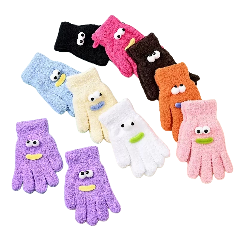 Koai Katong plush warm gloves for both men and women, suitable for cold protection and hand care in autumn and winter Item Picture