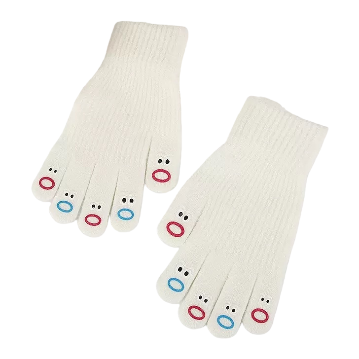 Children's knitted jacquard warm hand gloves, winter cartoon gloves, knitted winter Item Picture