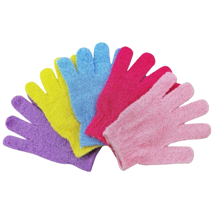 Pure cotton scrub gloves, unisex exfoliating bath cleaning products Item Picture
