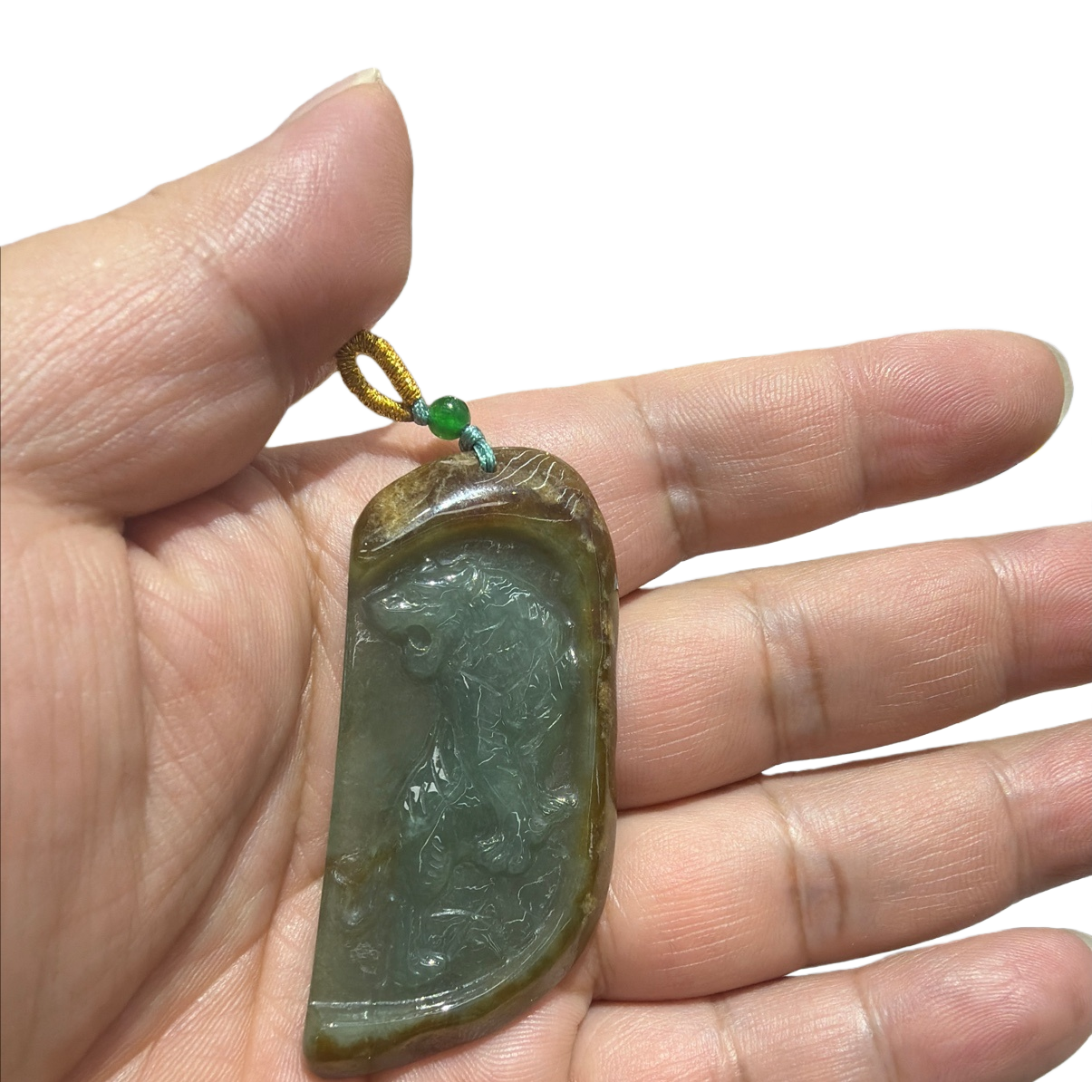 Jade carved pendant, A natural A-grade product, is a versatile and fashionable accessory for both men and women Item Picture