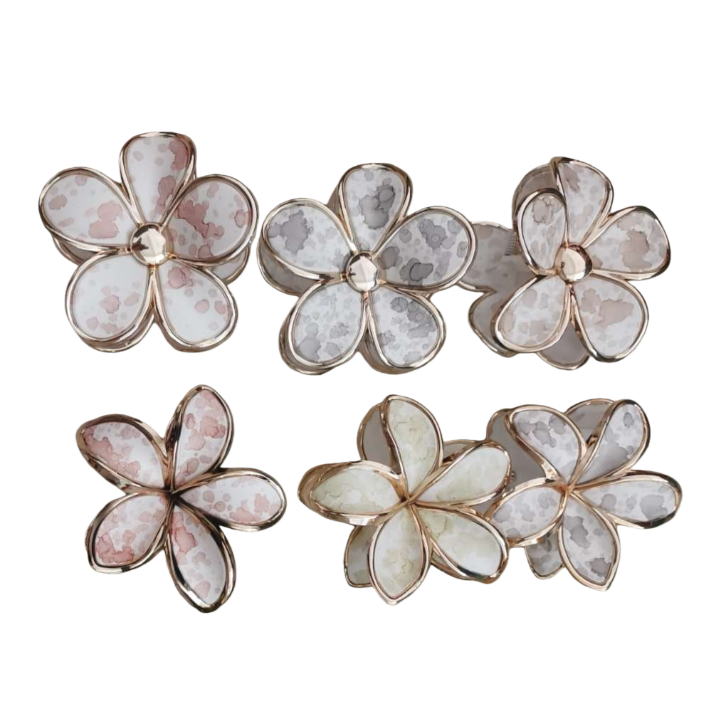 Patrón de flores de metal ornamentos de flores moda ligera accesorios de oído de lujo collar set Item Picture