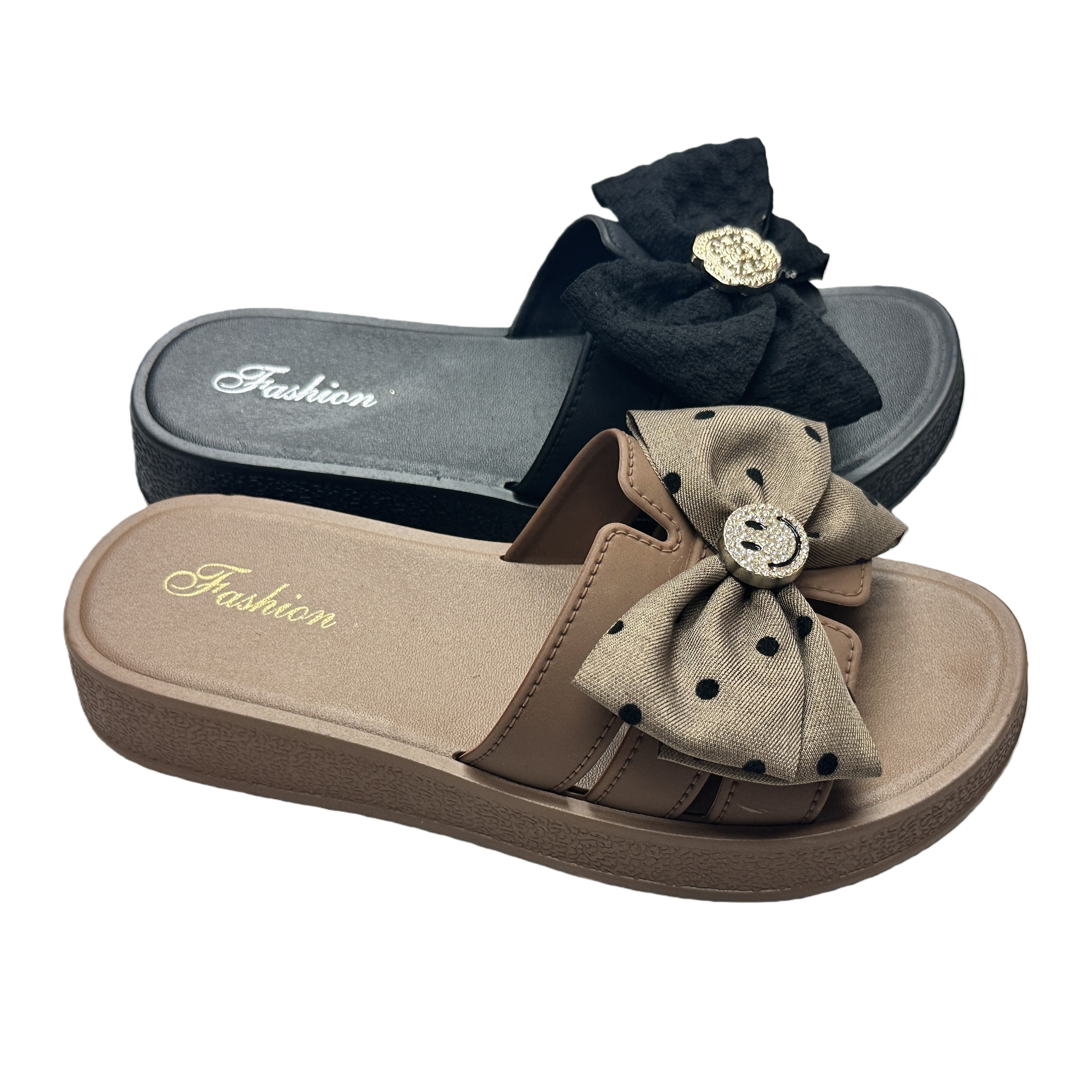 Fashionable summer women's flat, anti-slip, soft-soled home casual slippers Item Picture