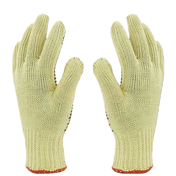 Heat-resistant palm surface bead gloves, thickened heat-insulating kitchen baking gloves Item Picture