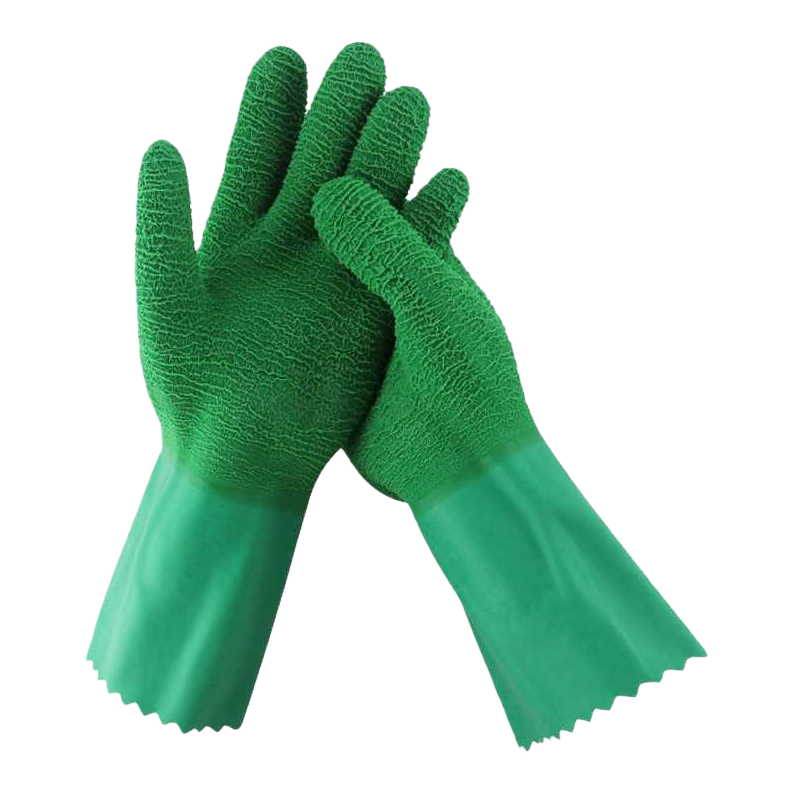 The green protective gloves are thickened, anti-slip and wear-resistant for labor protection operations Item Picture