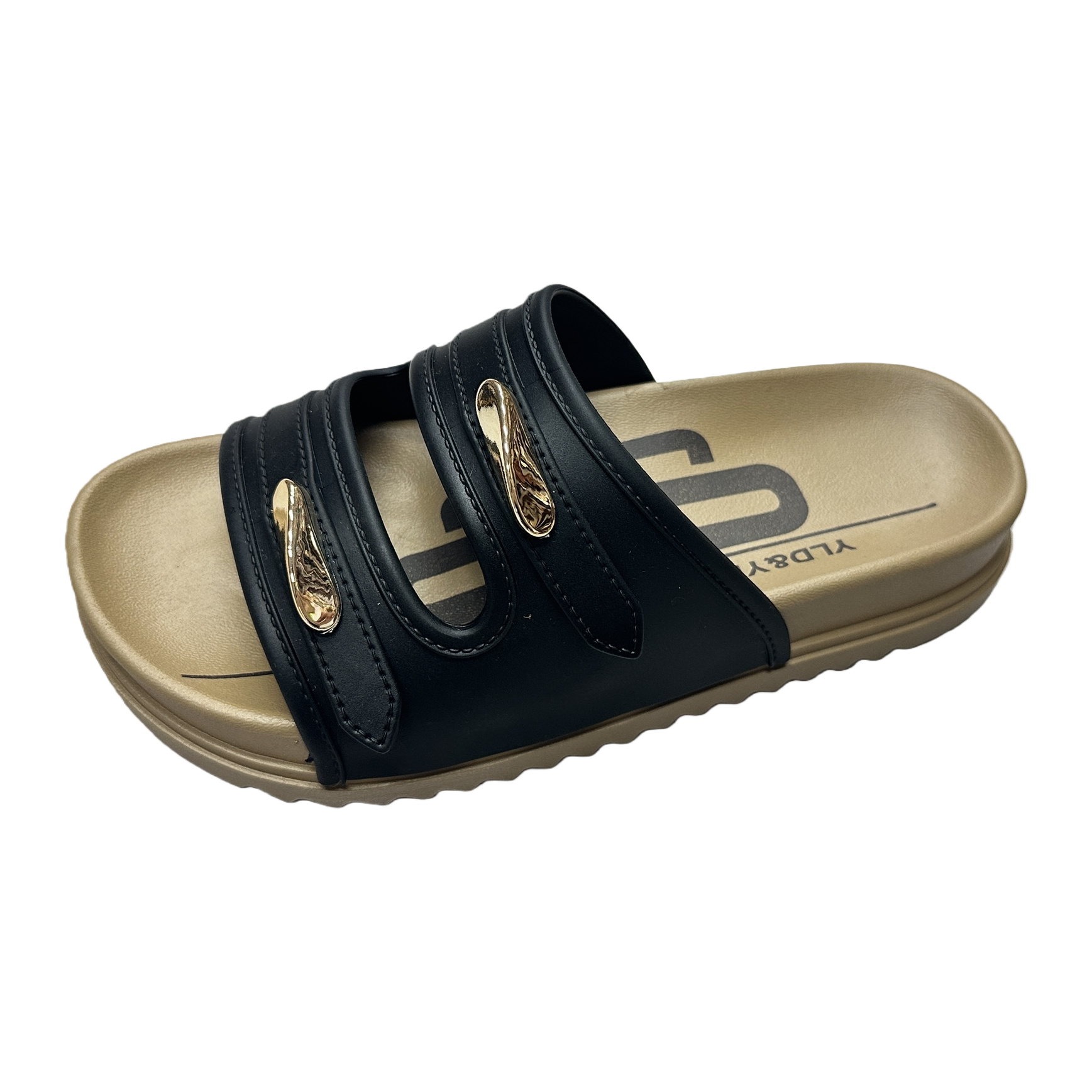 Black sandals are the main body of women's summer breathable and anti-slip flat casual shoes Item Picture