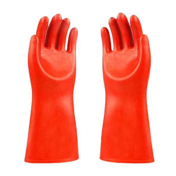 High-voltage insulated red rubber gloves for electrical work protection, resistant to high voltage and preventing electric shock Item Picture