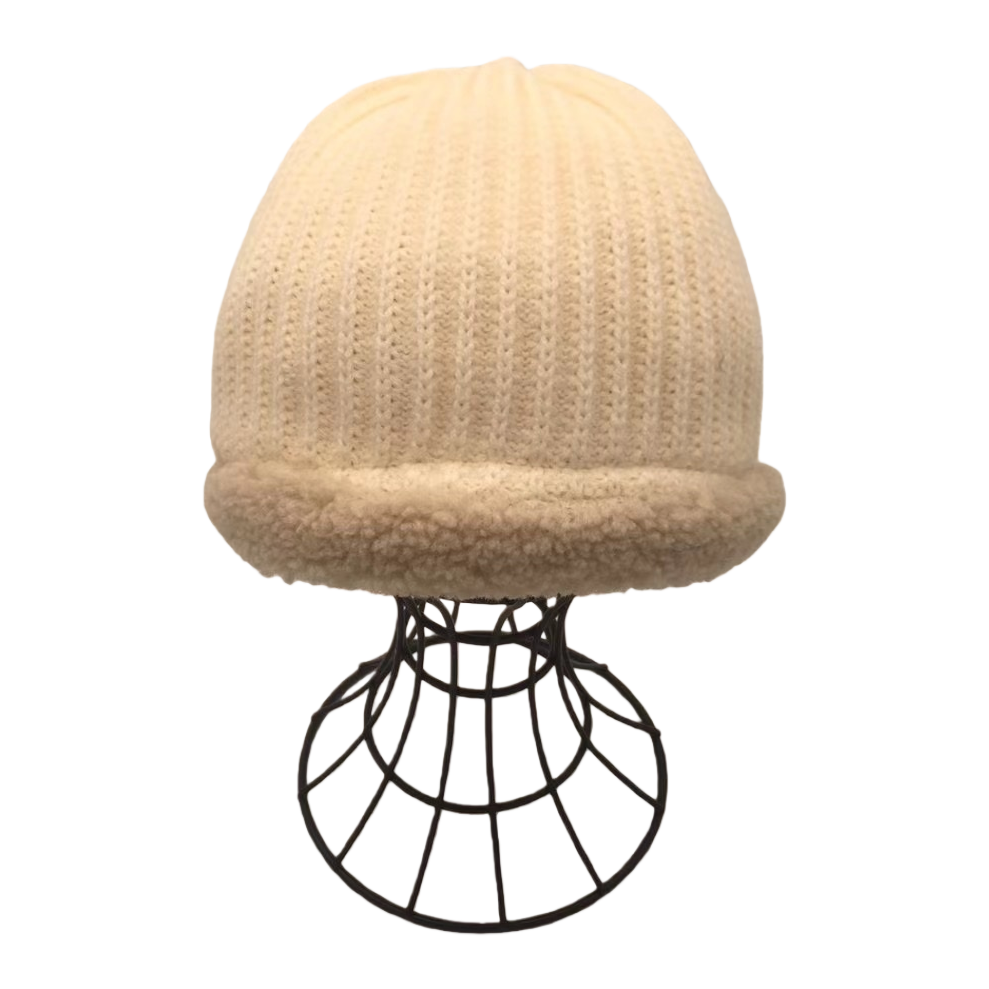 Knitted hat, warm woolen hat, suitable for both men and women in winter, comfortable, soft and foldable Item Picture