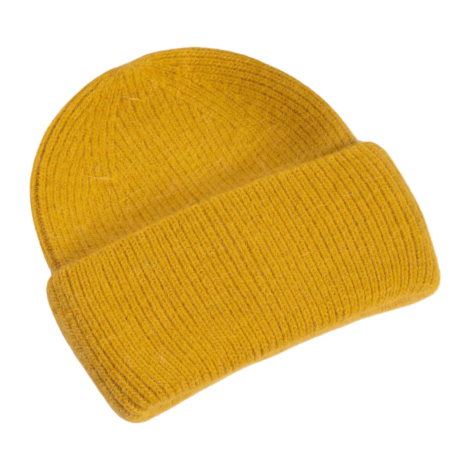Yellow knitted cap, warm woolen cap, Korean-style casual and versatile hat for women in autumn and winter Item Picture