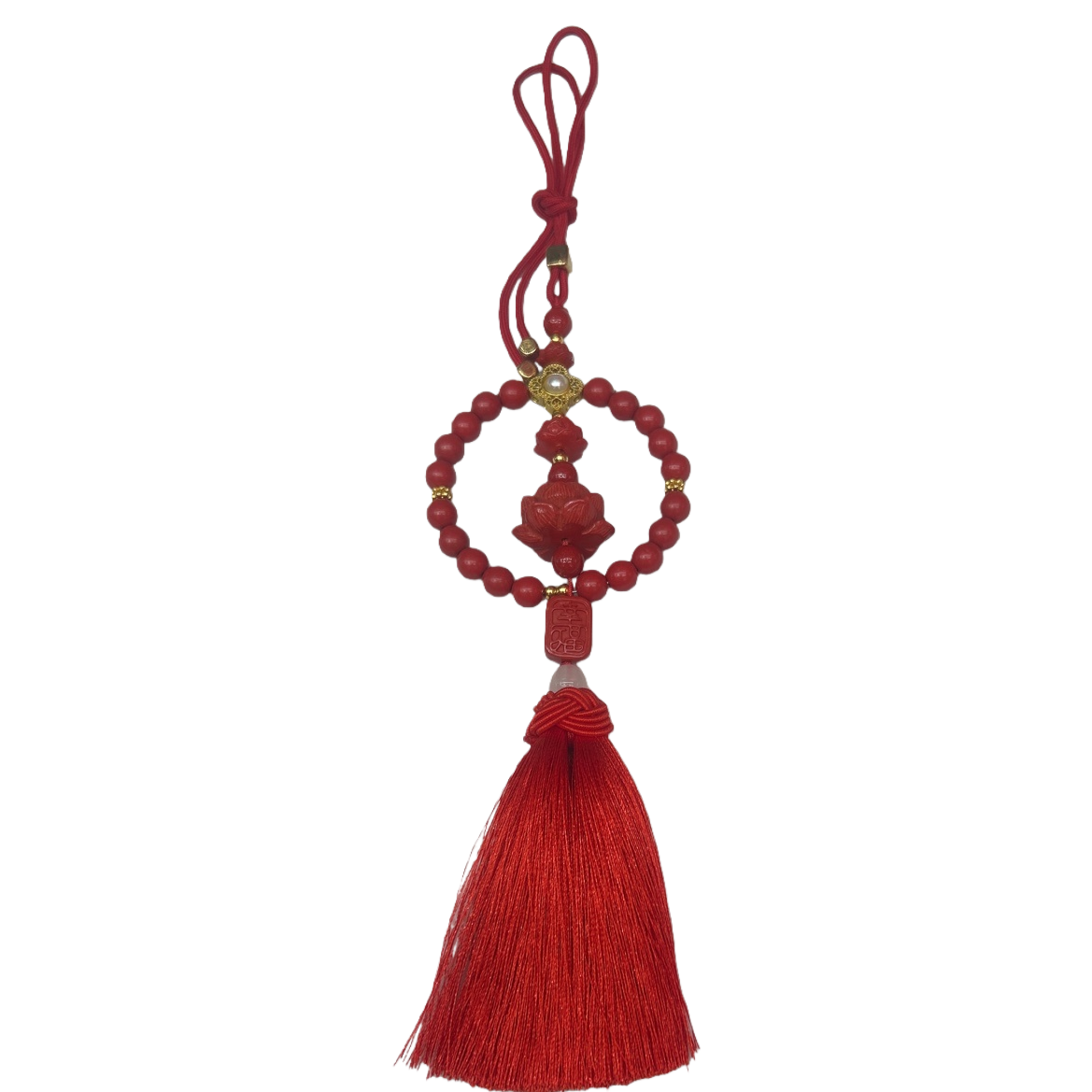 Red tassel pendants, cinnabar pendants, car pendants, home decorations, car rearview mirrors, door handles, New Year festive ornaments Item Picture