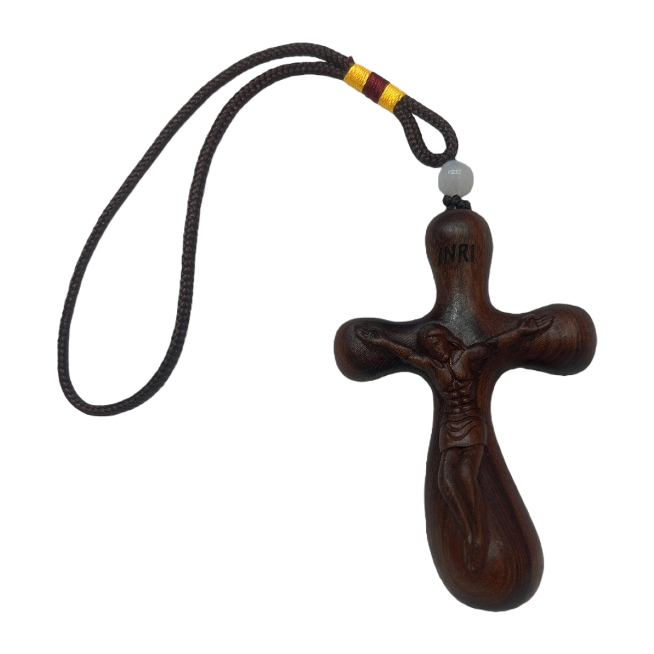 Cruz de madera decoración del hogar colgante color de madera original simple religioso pendentif coche Item Picture