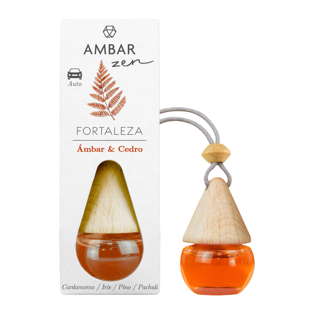 汽车香薰+AMBAR zen Fortaleza 香薰挂件白底实物图