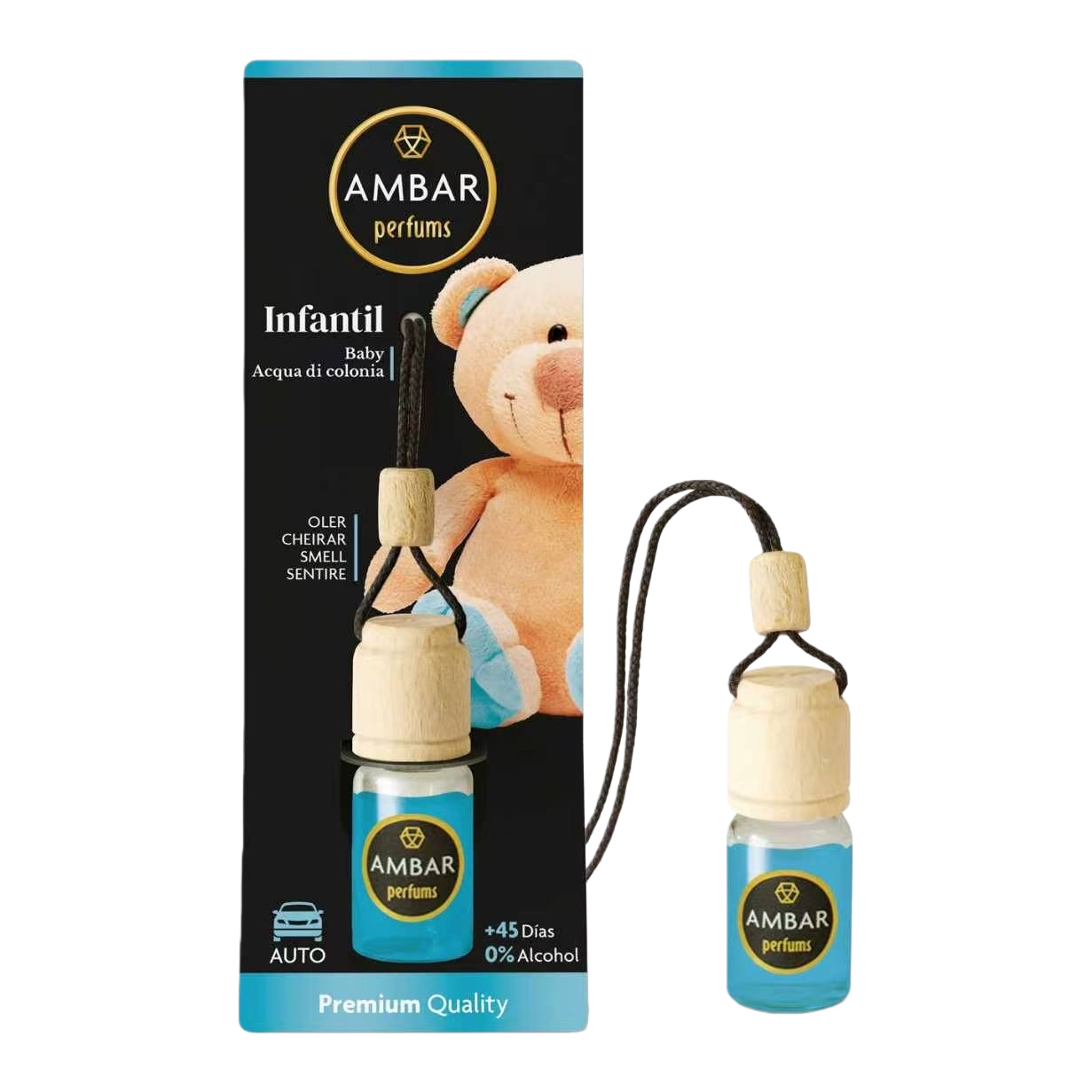 AMBAR baby stroller scented Perfume, car fragrance pendant, long-lasting fragrance, safe and alcohol-free Item Picture